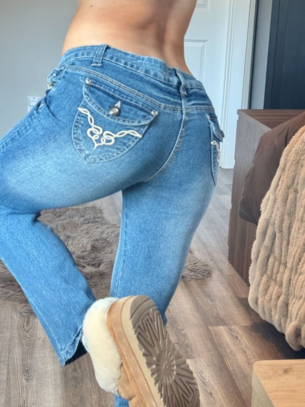 Y2k 2000s Low Rise Bootcut Jeans Womens 9/10 Stretch Vintage Grunge Western